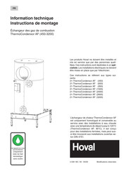 Hoval ThermoCondensor AF 950 Instructions De Montage