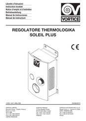 Vortice REGOLATORE THERMOLOGIKA SOLEIL PLUS Notice D'emploi Et D'entretien