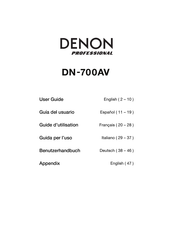 Denon Professional DN-700AV Guide D'utilisation