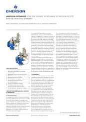 Emerson ANDERSON GREENWOOD 5200 Série Instructions D'installation Et De Maintenance