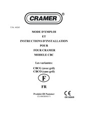 Cramer CBCO Mode D'emploi Et Instructions D'installation