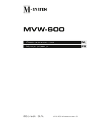 M-system MVW-600 Notice D'emploi