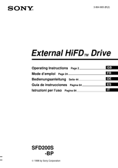 Sony External HiFD Drive Mode D'emploi