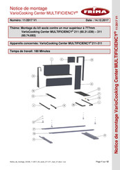 Frima VarioCooking Center MULTIFICIENCY Notice De Montage