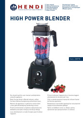 Hendi High Power Blender 230718 Mode D'emploi