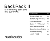 RuarkAudio BackPack II Guide De L'utilisateur