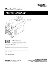 Lincoln Electric Flextec 650X CE Manuel De L'opérateur