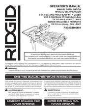 RIDGID R4040 Manuel D'utilisation