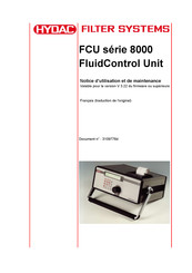 Hydac FCU 8000 Série Notice D'utilisation Et De Maintenance