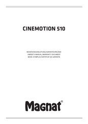 Magnat CINEMOTION 510 Mode D'emploi