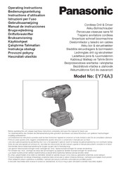 Panasonic EY74A3 Instructions D'utilisation