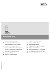 Wilo Drain MTS 40 Notice De Montage Et De Mise En Service