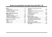 Chevrolet Corvette 2010 Guide Du Propriétaire