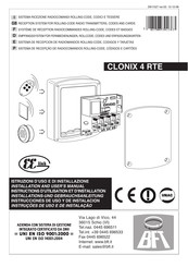 BFT CLONIX 4 RTE Instructions D'utilisation Et D'installation