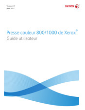 Xerox Color PRESS 1000 Guide Utilisateur