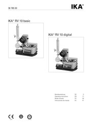 IKA RV 10 basic Mode D'emploi