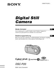 Sony Cyber-shot DSC-P20 Mode D'emploi