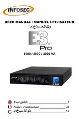 INFOSEC UPS SYSTEM E3 RT PRO 2000 VA Notice D'utilisation