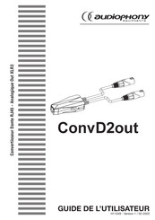 audiophony ConvD2out Guide De L'utilisateur