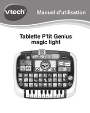 VTech Tablette P'tit Genius magic light Manuel D'utilisation