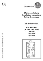 IFM Electronic AC2052 Notice De Montage