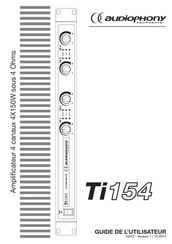 Audiophony PA Ti154 Guide De L'utilisateur