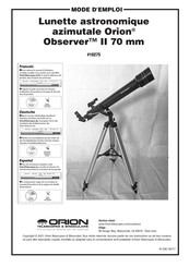 Orion Observer II Mode D'emploi