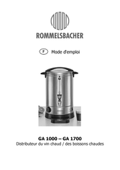 Rommelsbacher GA 1700 Mode D'emploi