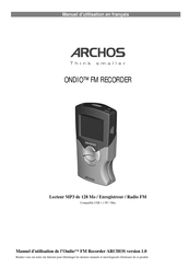 Archos ONDIO Manuel D'utilisation