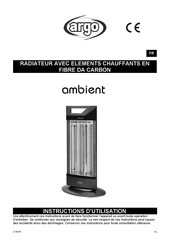 Argo ambient Instructions D'utilisation