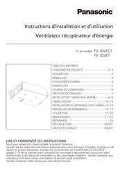 Panasonic FV-10VEC1 Instructions D'installation Et D'utilisation