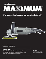 MasterCraft MAXIMUM 054-7135-0 Guide D'utilisation