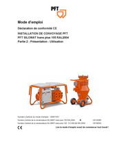 Pft SILOMAT trans plus 105 RAL2004 Mode D'emploi