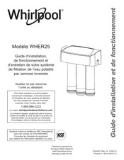 Whirlpool WHER25 Guide D'installation Et De Fonctionnement