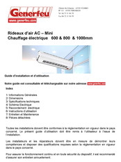 GENERFEU AC1000SE6 Guide D'installation Et D'utilisation