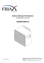 Friax HYGRO VINO 24 Notice Technique D'installation
