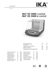 IKA KS 3000 i Mode D'emploi