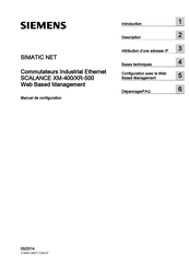 Siemens SIMATIC NET SCALANCE XM408-4C Manuel De Configuration