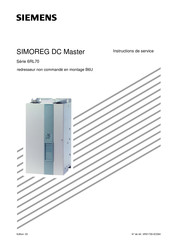 Siemens SIMOREG DC Master 6RL70 Série Instructions De Service