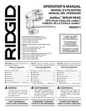 RIDGID JobMax R8223411 Manuel D'utilisation