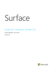 Microsoft Surface Pro Guide De L'utilisateur