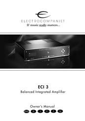 ELECTROCOMPANIET ECI 3 Mode D'emploi