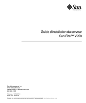 Sun Microsystems Sun Fire V250 Guide D'installation