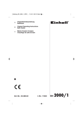 Einhell BH 2000/1 Mode D'emploi