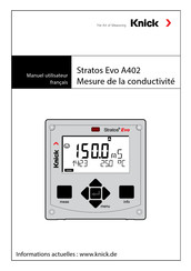 Knick Stratos Evo A402 Manuel Utilisateur