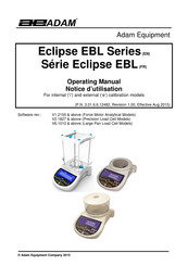 Adam Equipment Eclipse EBL 164 i Notice D'utilisation