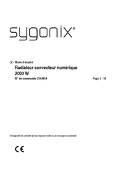 Sygonix 2144954 Mode D'emploi