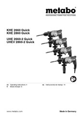 Metabo KHE 2660 Quick Mode D'emploi