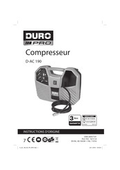DURO PRO D-AC 190 Instructions D'origine