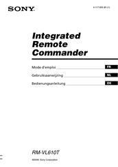 Sony RM-VL610T Mode D'emploi